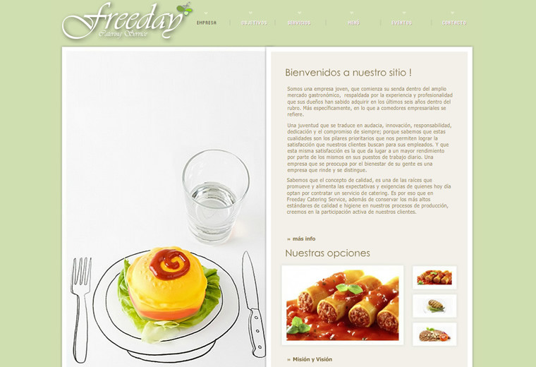 diseño pagina catering
