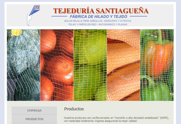 Diseño web Tejeduría Santiagueña Diseño web