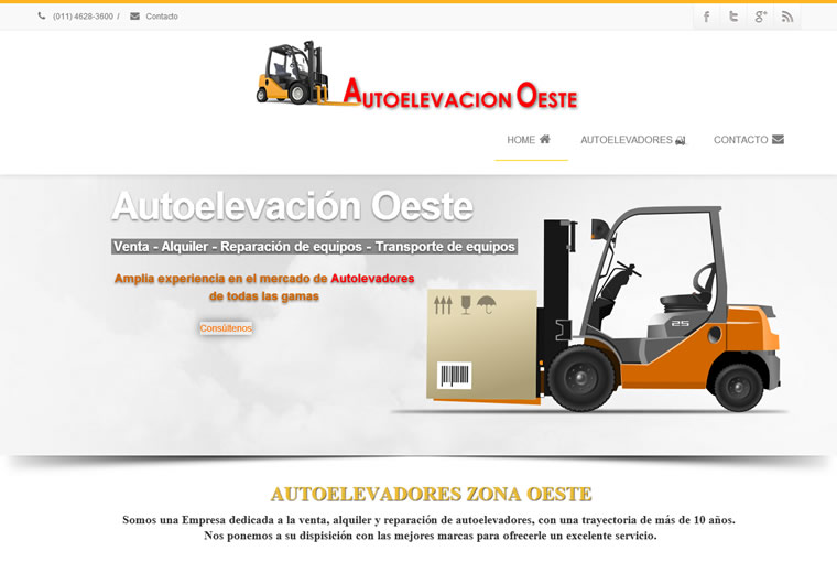 Diseño web Autoelevacion Oeste