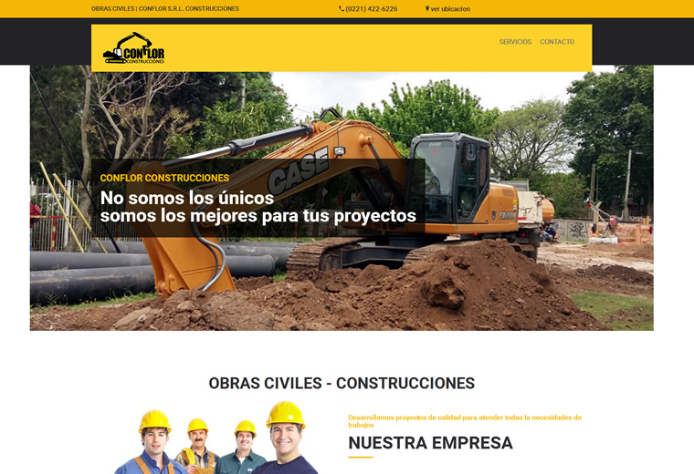 Diseño de página web Conflor Construcciones Diseño de página web
