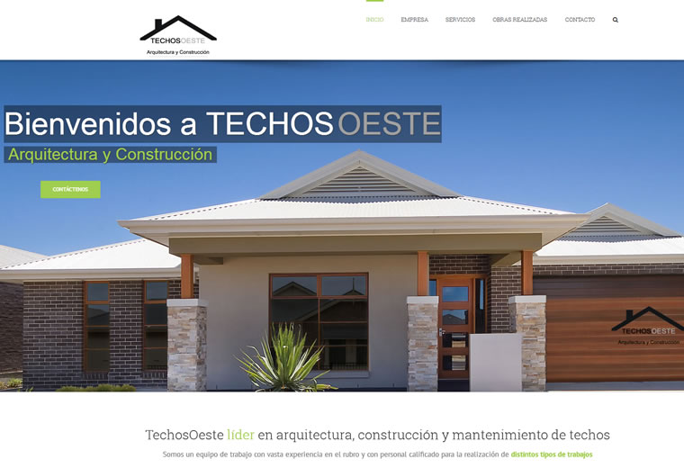 Diseño web Techos Oeste