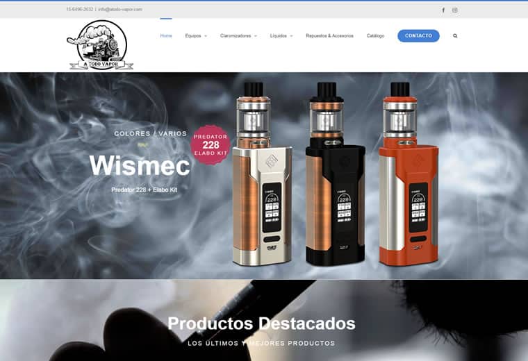 Diseño web productos